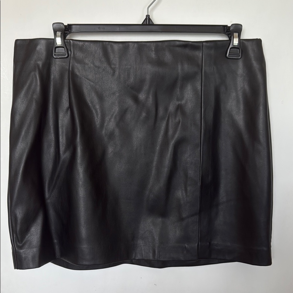 Dynamite Black Leather Skirt